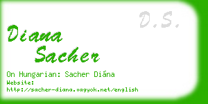 diana sacher business card